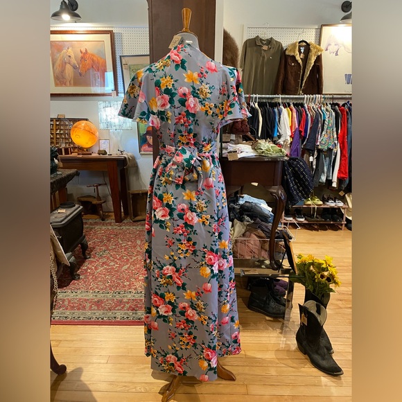 Liberty house Hawaii vintage gown dress maxi floral - Picture 10 of 13